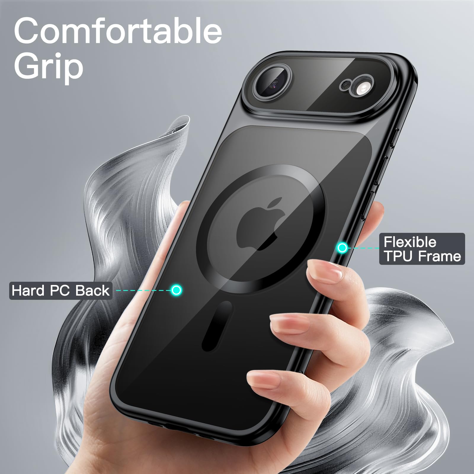 JETech Capa Magnética para iPhone Air, Proteção Total da Lente da